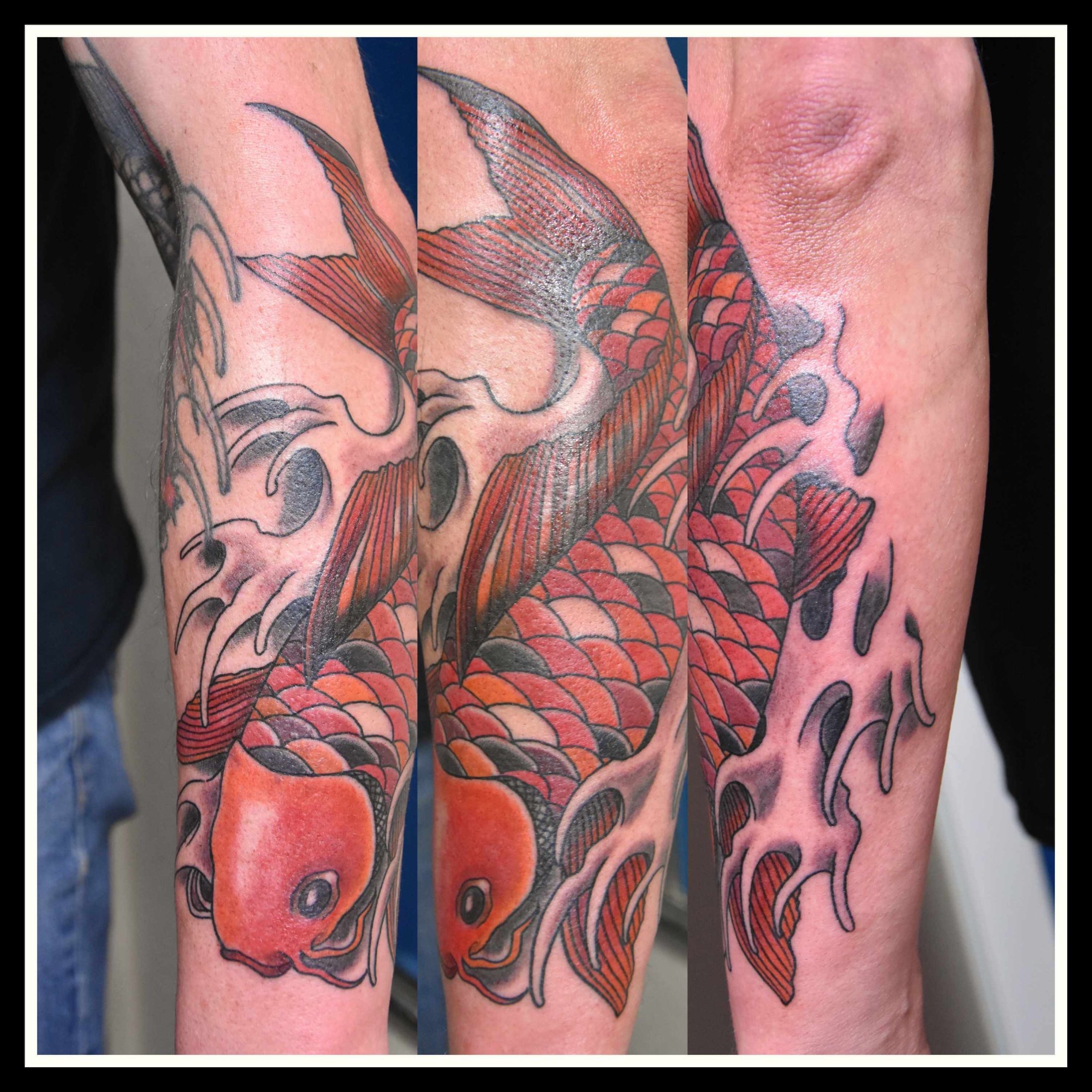 Japanese Koi in Traditional Style 