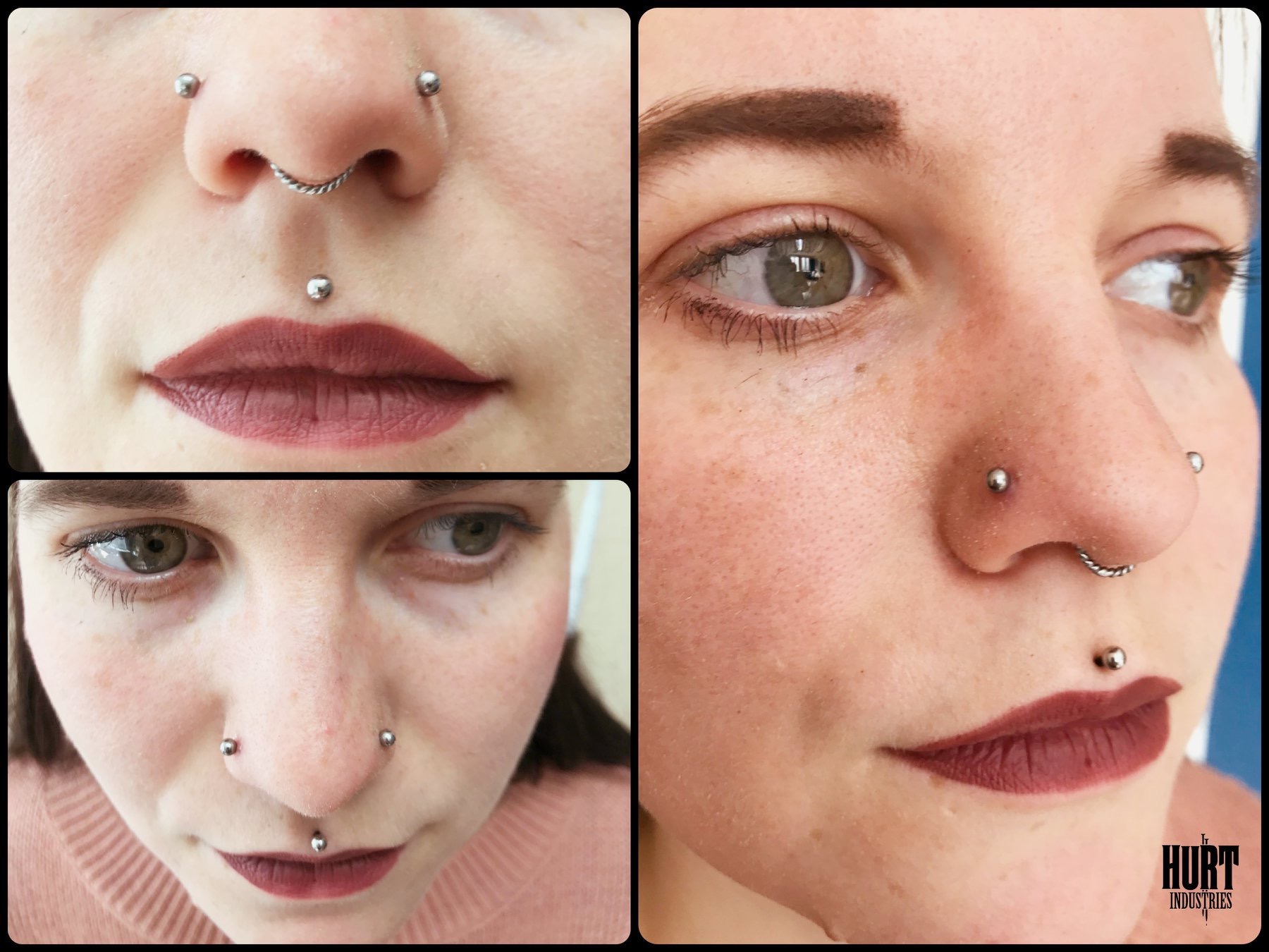 Double Nostril Septum Medusa Piercing 