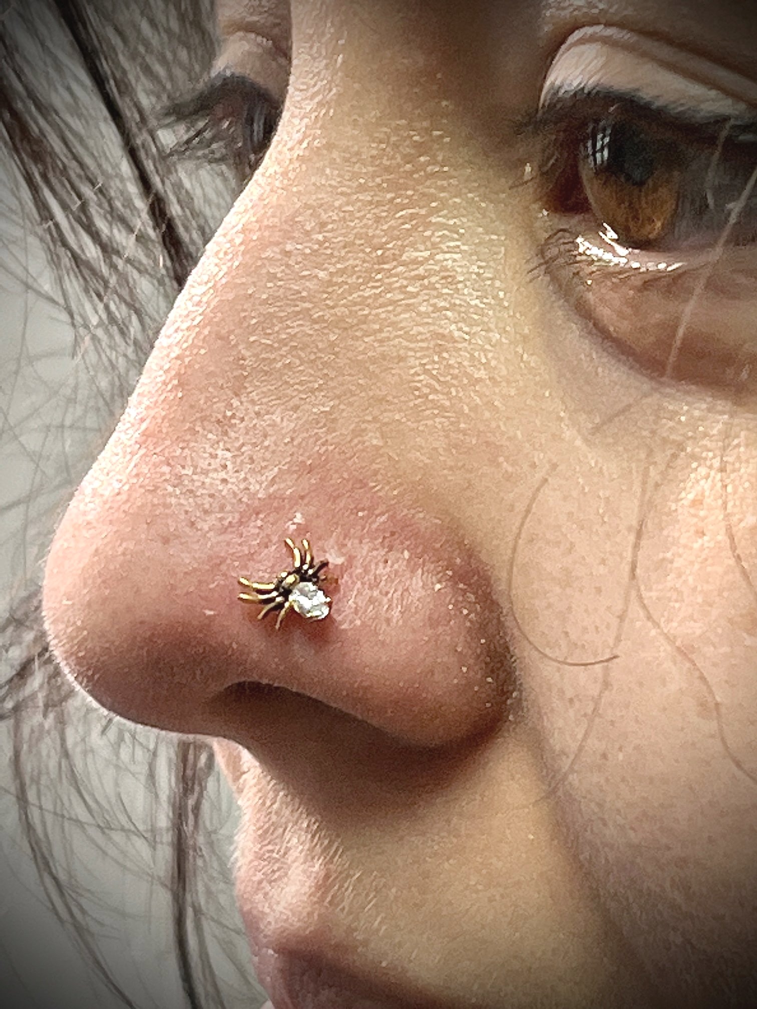 Spider Nostril  Piercing 